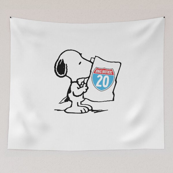 Item preview, Snoopy Reading Newspaper jonas brothers 20 logo designed and sold by BlazeFlow-Art.