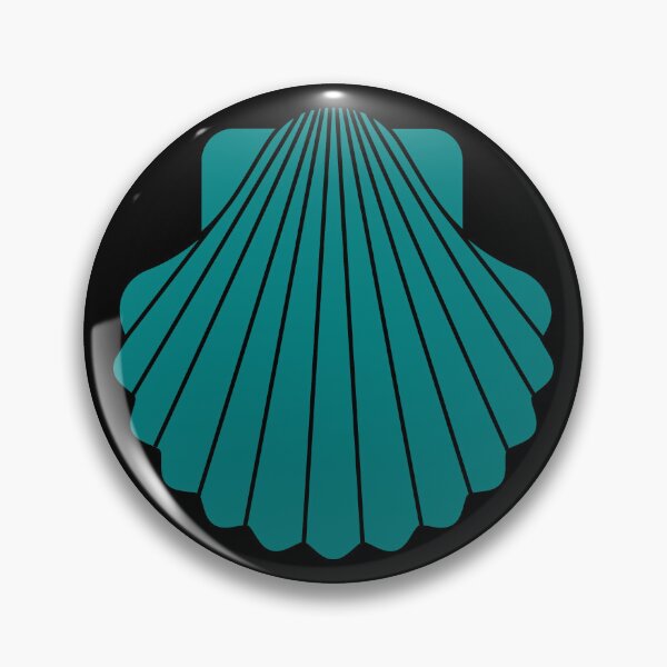 Item preview, Teal Scallop Seashell Beach Graphic designed and sold by pattern-archive.