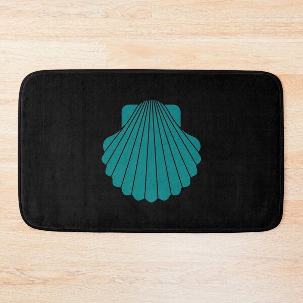 Item preview, Teal Scallop Seashell Beach Graphic designed and sold by pattern-archive.