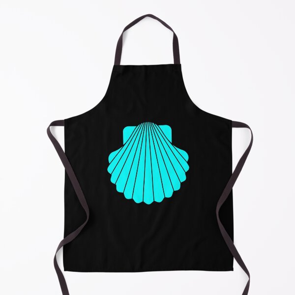 Item preview, Cyan Scallop Seashell Beach Graphic designed and sold by pattern-archive.