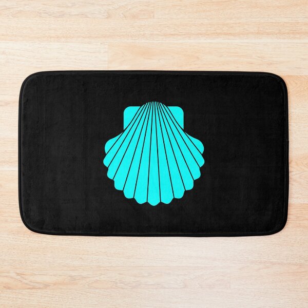 Item preview, Cyan Scallop Seashell Beach Graphic designed and sold by pattern-archive.