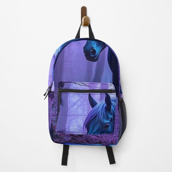 Item preview, Mystic Purple Forest Horse – Blue Stallion with Glowing Mane in Enchanted Woods designed and sold by MFMart.