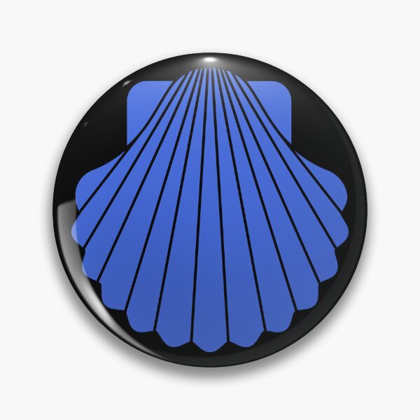 Item preview, Royal Blue Scallop Seashell Beach Graphic designed and sold by pattern-archive.