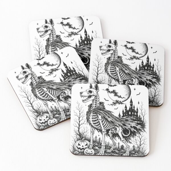 Item preview, Gothic Halloween Skeleton Dog Graveyard designed and sold by DYAFLK.