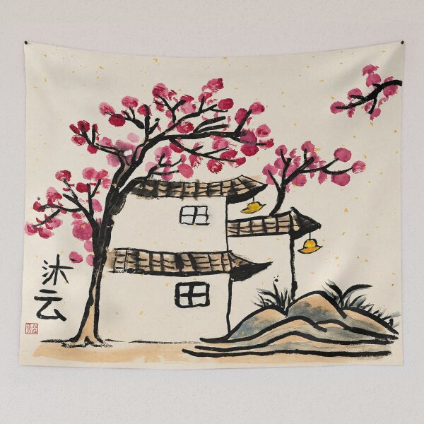 Item preview, Blossoms Beneath the Clouds designed and sold by Tiny Brush Studio.