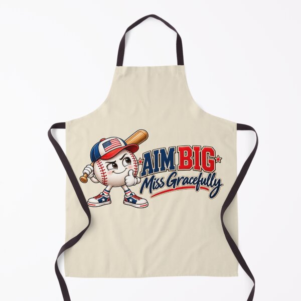 Item preview, Aim Big Miss Gracefully – Funny Baseball Motivation designed and sold by HO•Designs.
