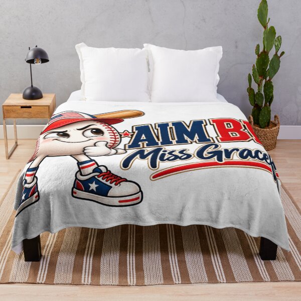Item preview, Aim Big Miss Gracefully – Funny Baseball Motivation designed and sold by HO•Designs.