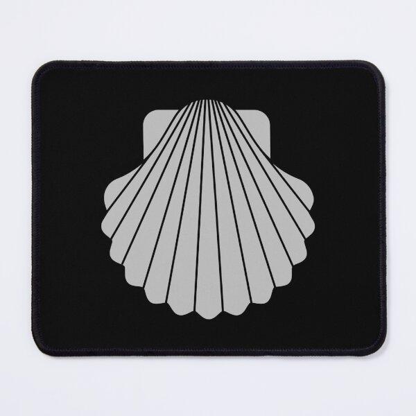Item preview, Silver Scallop Seashell Beach Graphic designed and sold by pattern-archive.