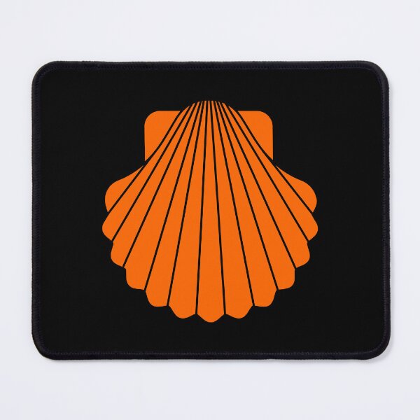 Item preview, Orange Scallop Seashell Beach Graphic designed and sold by pattern-archive.
