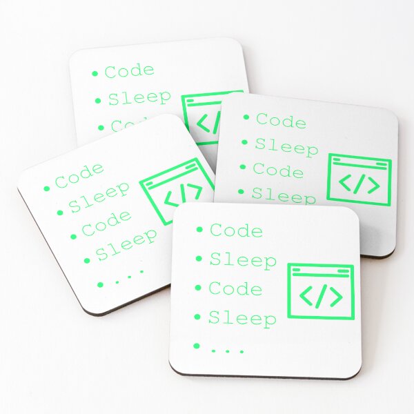Item preview, Code Sleep Repeat Developer Routine Programmer Art designed and sold by Kvertlia.