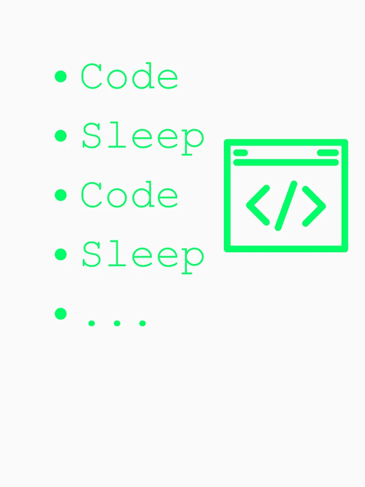 Thumbnail 6 of 6, Pullover Hoodie, Code Sleep Repeat Developer Routine Programmer Art designed and sold by Kvertlia.