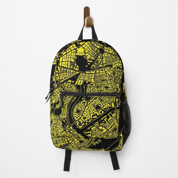 Item preview, Hand drawn city map yellow on black designed and sold by The Imperfect City.