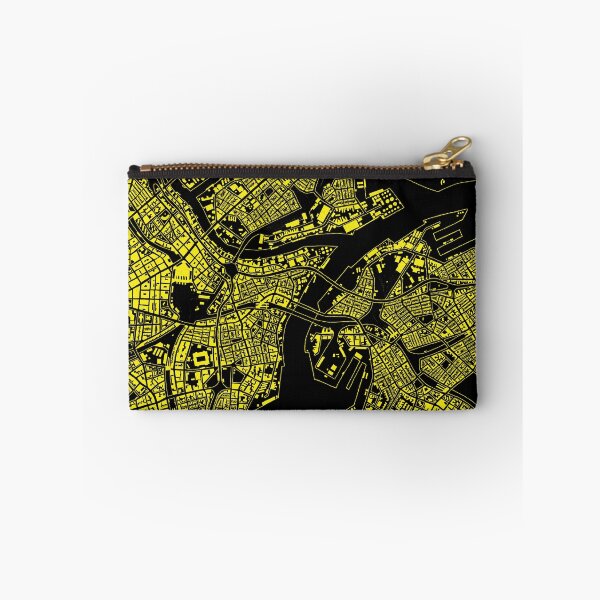 Item preview, Hand drawn city map yellow on black designed and sold by The Imperfect City.