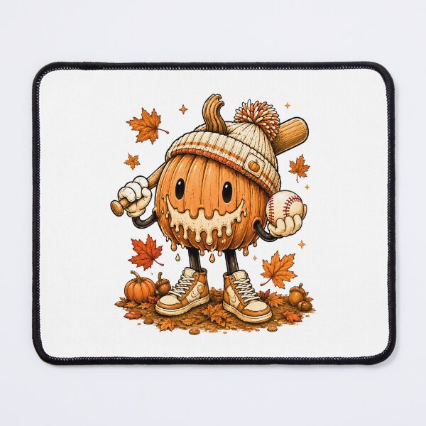 Item preview, Melting Pumpkin Baseball Player Fall Halloween designed and sold by DYAFLK.
