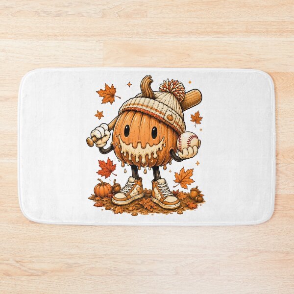 Item preview, Melting Pumpkin Baseball Player Fall Halloween designed and sold by DYAFLK.