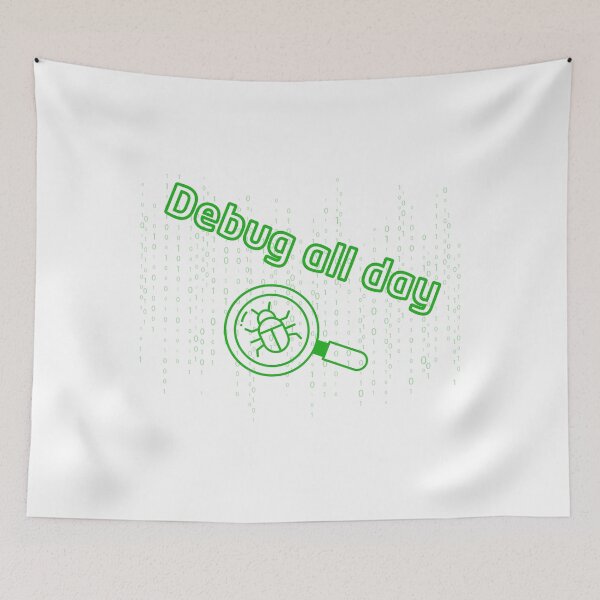 Item preview, Debug All Day Binary Matrix Bug Coder Art designed and sold by Kvertlia.