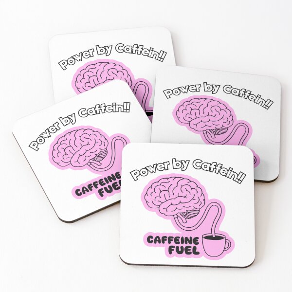 Item preview, Power By Caffeine Brain Coffee Programmer Sticker designed and sold by Kvertlia.