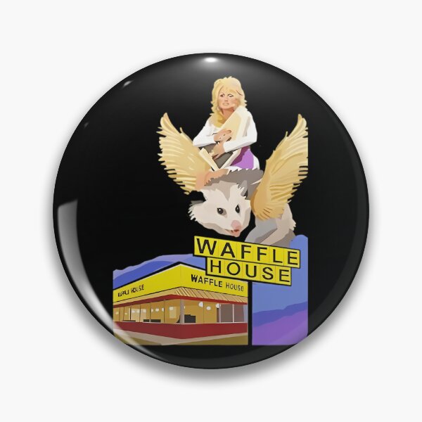 Item preview, Dolly Parton Riding A Winged Possum Over Waffle House designed and sold by ChrisMosier66.