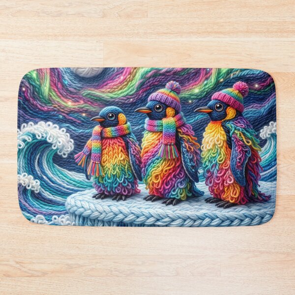 Item preview, Yarn Penguins Keep Warm on Floating Ice designed and sold by Tridentulus.