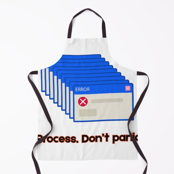 Item preview, Process Don't Panic Windows Error Cascade Coder Art designed and sold by Kvertlia.