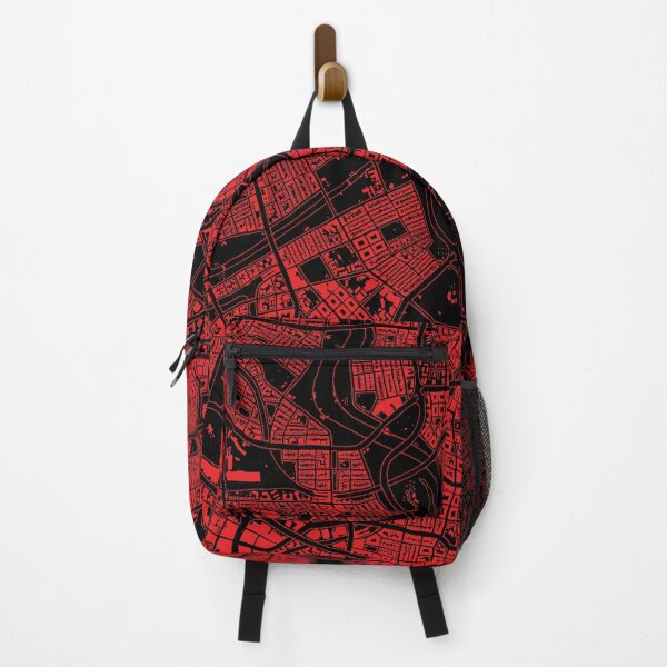 Item preview, Hand drawn city map red on black designed and sold by The Imperfect City.