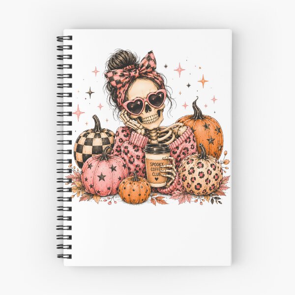Item preview, Spooky Coffee Club Pink Messy Bun Skeleton designed and sold by DYAFLK.