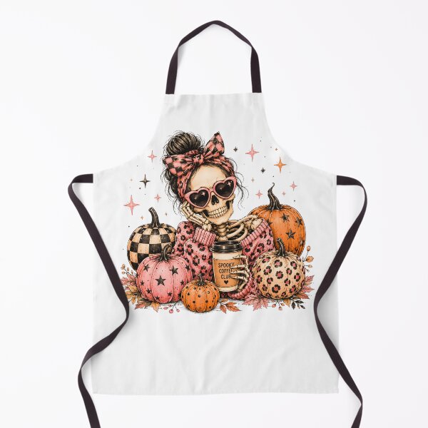 Item preview, Spooky Coffee Club Pink Messy Bun Skeleton designed and sold by DYAFLK.
