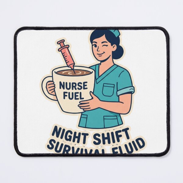Item preview, Funny ER Nurse Coffee Lover Night Shift Nursing Humor Design designed and sold by NeonNerd Studio.