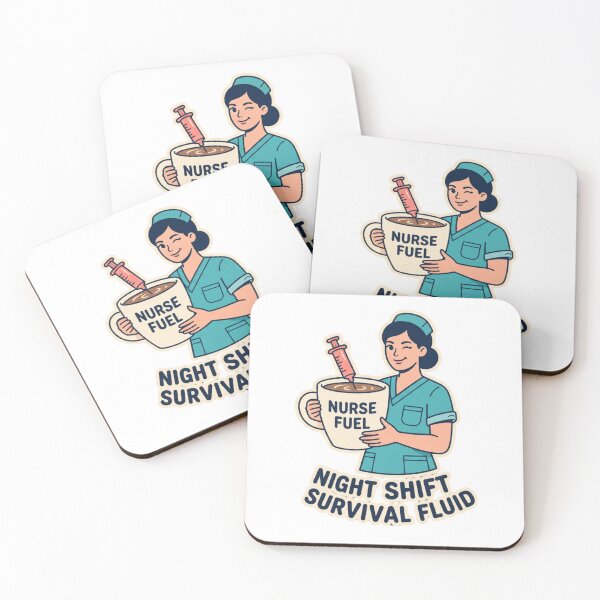 Item preview, Funny ER Nurse Coffee Lover Night Shift Nursing Humor Design designed and sold by NeonNerd Studio.