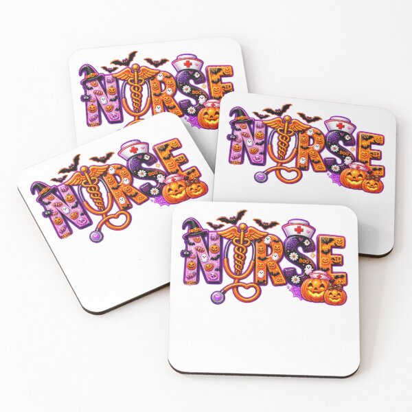 Item preview, Funny Halloween Nurse Skeleton Jack O Lantern designed and sold by QuiteOrbit.