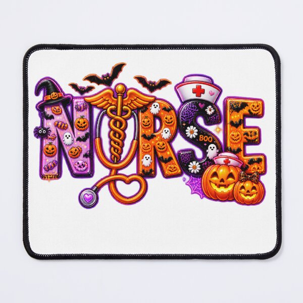 Item preview, Funny Halloween Nurse Skeleton Jack O Lantern designed and sold by QuiteOrbit.