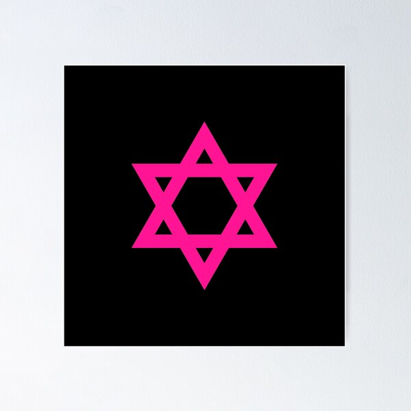 Item preview, Hot Pink Star of David Jewish Symbol designed and sold by pattern-archive.