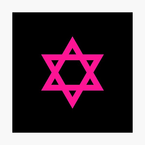 Item preview, Hot Pink Star of David Jewish Symbol designed and sold by pattern-archive.