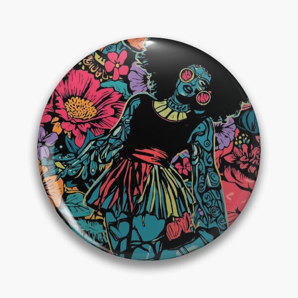 Artikelvorschau, Afro Bloom Pop-Art: Dunkle psychedelische Pflanzenwelt entworfen und verkauft von  Mythical Entanglement.