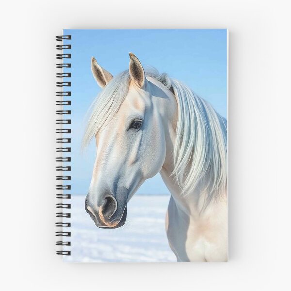 Item preview, Snow White Stallion Portrait – Elegant White Horse Against Clear Blue Sky designed and sold by MFMart.