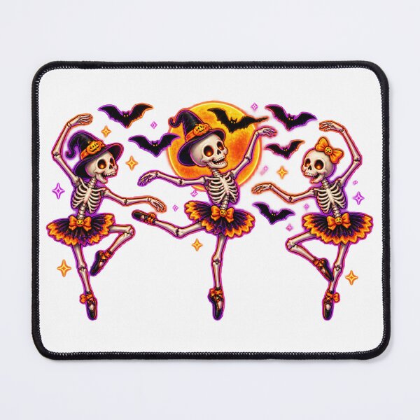 Item preview, Spooky Halloween Skeleton Ballerina Witch Dancing Under The Moon designed and sold by QuiteOrbit.