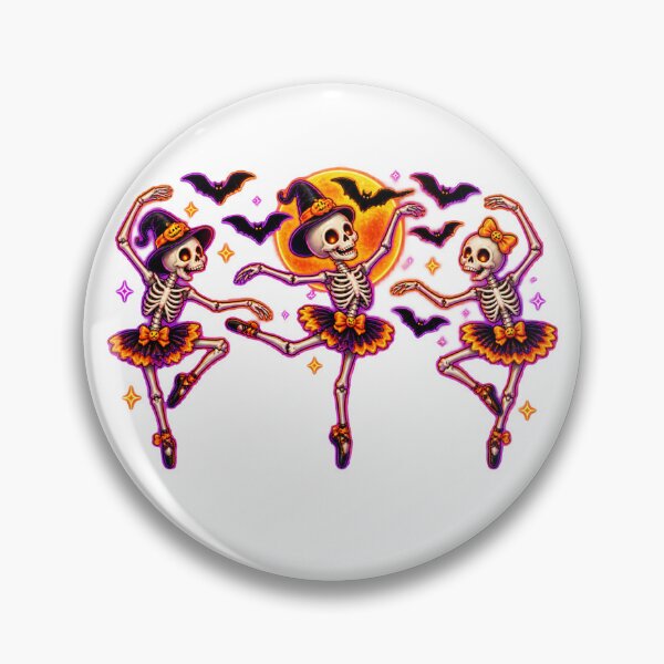 Item preview, Spooky Halloween Skeleton Ballerina Witch Dancing Under The Moon designed and sold by QuiteOrbit.