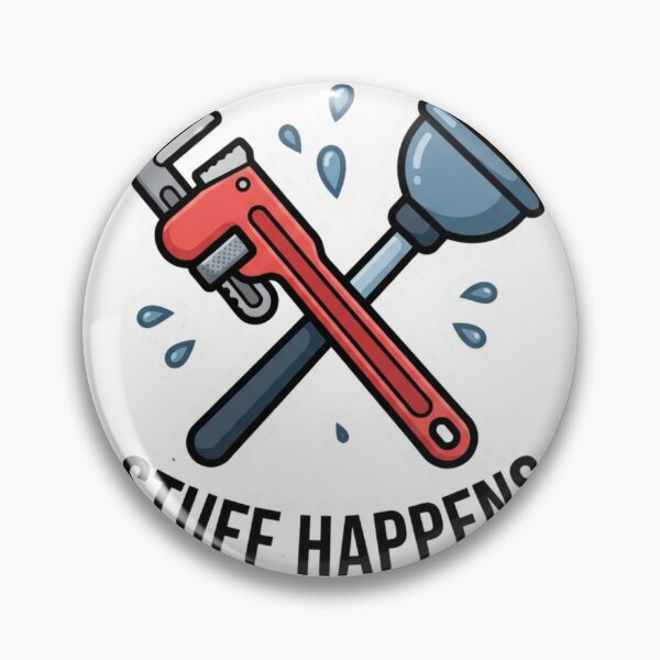 Item preview, Funny Plumber Wrench and Plunger Trade Humor Design designed and sold by NeonNerd Studio.