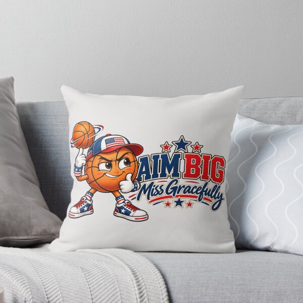 Item preview, Aim Big Miss Gracefully – Funny Basketball Motivation designed and sold by HO•Designs.