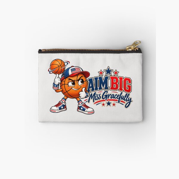Item preview, Aim Big Miss Gracefully – Funny Basketball Motivation designed and sold by HO•Designs.