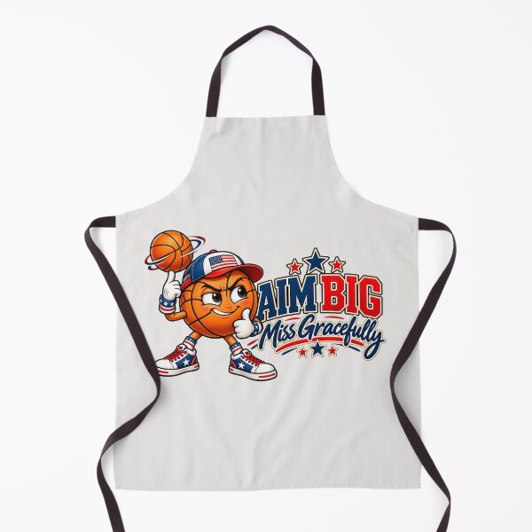 Item preview, Aim Big Miss Gracefully – Funny Basketball Motivation designed and sold by HO•Designs.