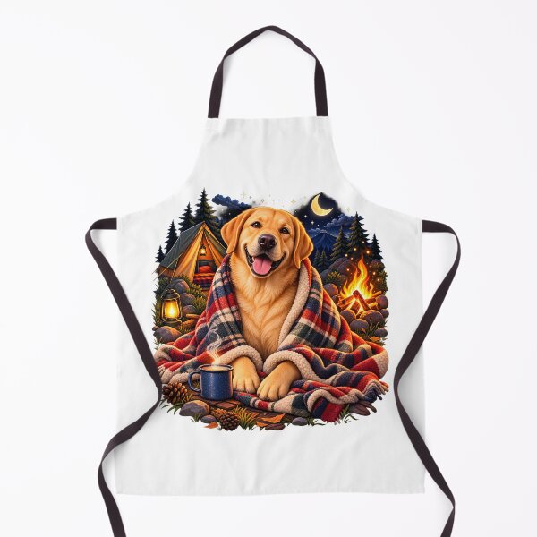 Item preview, Cozy Labrador Camping Adventure – Cute Dog Wrapped in a Blanket designed and sold by builtforyou.