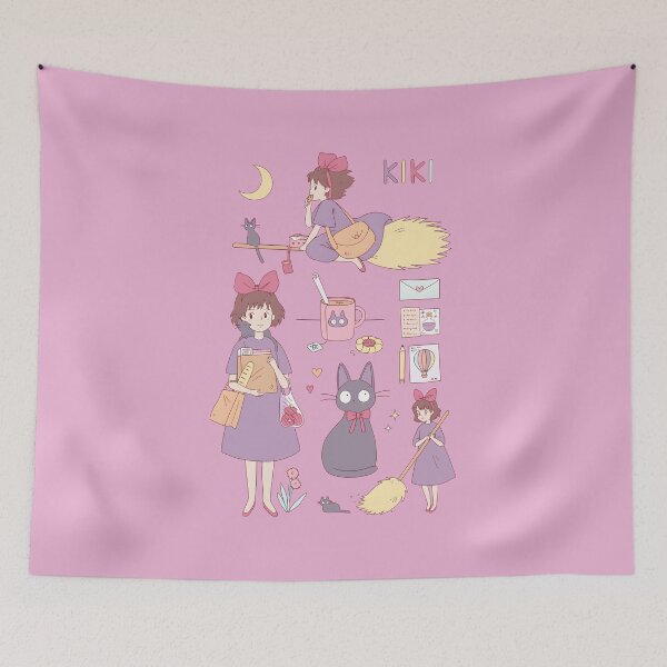 Item preview, Kiki's Delivery Service Kawaii Witch Cat Anime Graphic Shirt designed and sold by neelydirt-r.