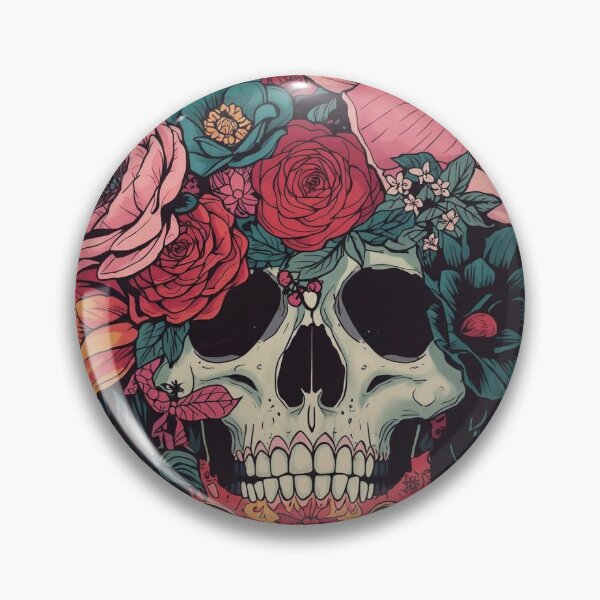 Item preview, Blooming Skull Crown: Dark Botanical Surrealism designed and sold by  Mythical Entanglement.