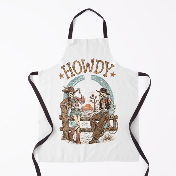 Item preview, Retro Howdy Western Skeleton Cowboy And Cowgirl designed and sold by DYAFLK.
