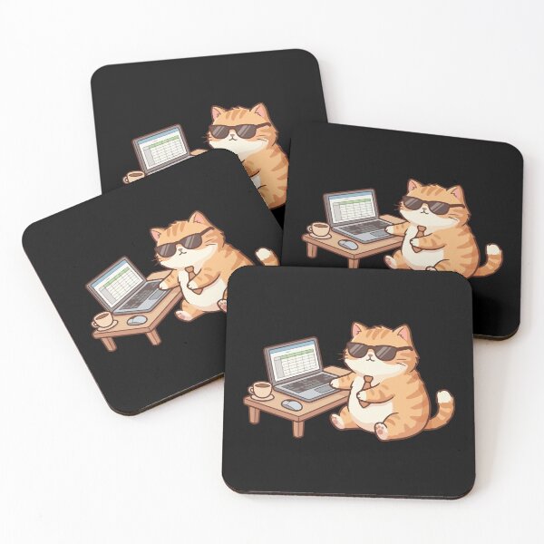 Item preview, Cool Office Cat Working on Laptop - Funny Business Boss Cat designed and sold by 92160057.