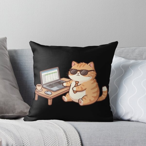 Item preview, Cool Office Cat Working on Laptop - Funny Business Boss Cat designed and sold by 92160057.