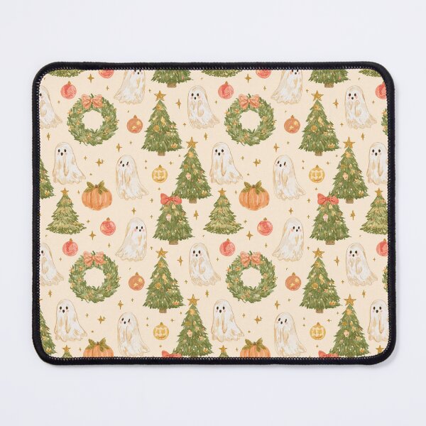 Item preview, Cute Christmas Ghost Seamless Pattern | Spooky Creepmas Holiday Illustration designed and sold by KitaKreates.