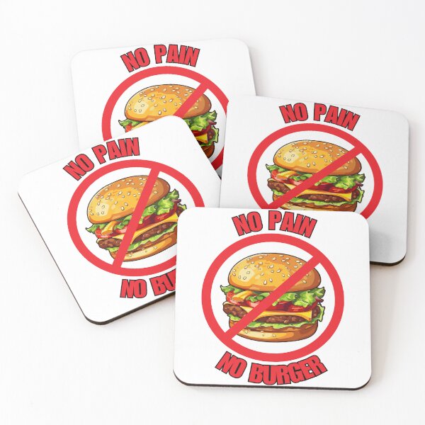 Item preview, No Pain No Burger Funny Fitness Graphic Art designed and sold by Iverla.