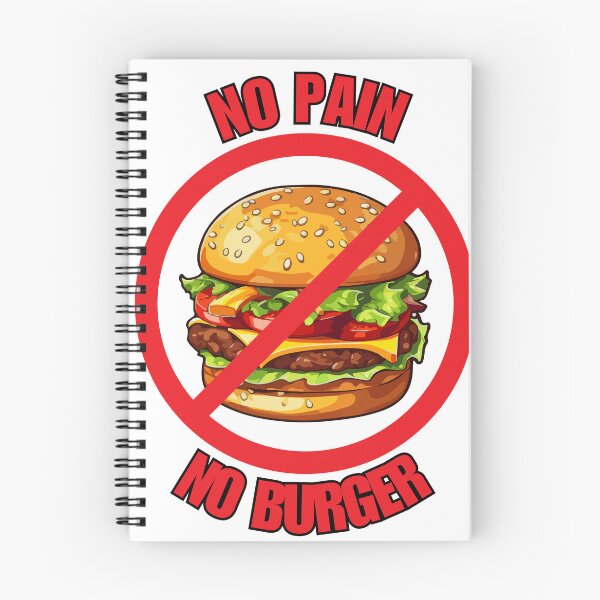 Item preview, No Pain No Burger Funny Fitness Graphic Art designed and sold by Iverla.